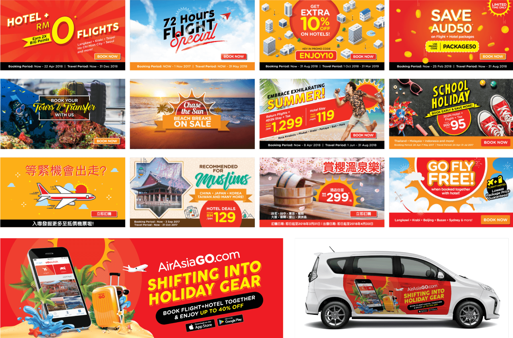Air Asia Go Web banners and livery