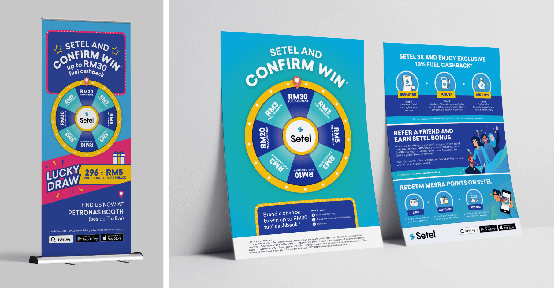Setel flyer, pull up banner